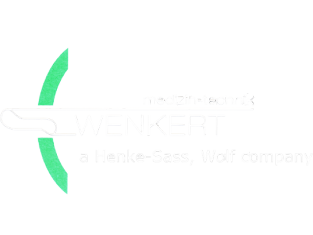 Logo of Wenkert Medizintechnik the OEM Partner in mediacl endoscopy of Henke Sass Wolf.