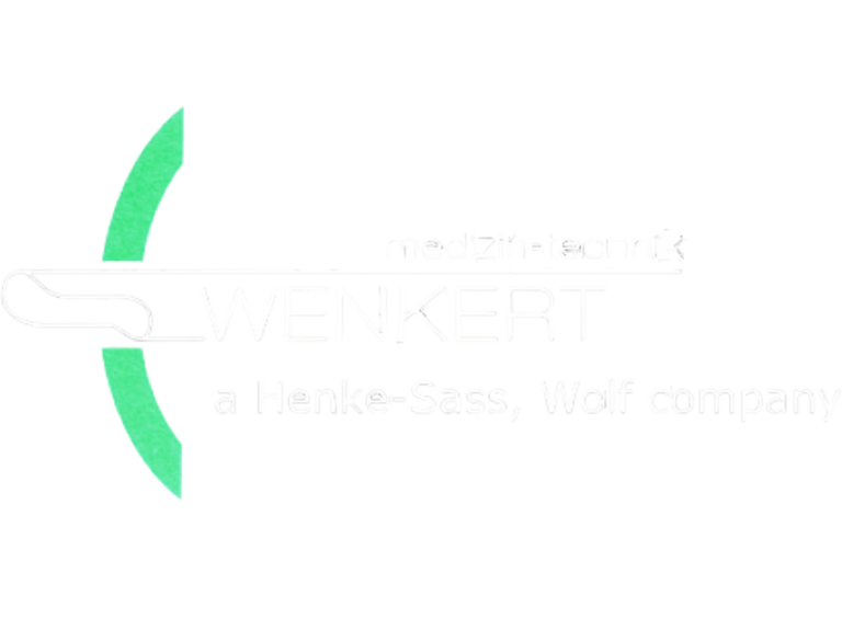 Logo of Wenkert Medizintechnik the OEM Partner in mediacl endoscopy of Henke Sass Wolf.