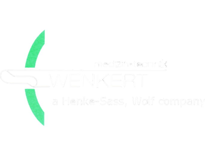 Logo of Wenkert Medizintechnik the OEM Partner in mediacl endoscopy of Henke Sass Wolf.