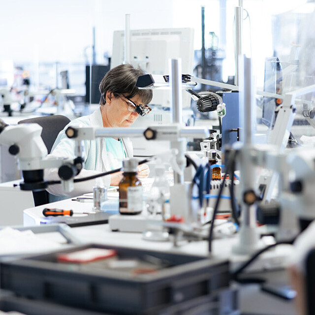 Photo of the laboratory for medical endoscopy by the technology leader Henke Sass Wolf.