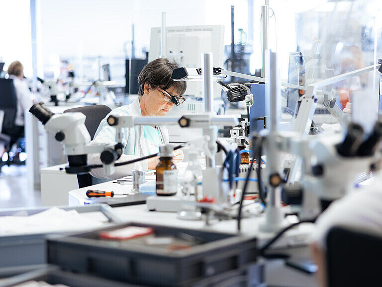 Photo of the laboratory for medical endoscopy by the technology leader Henke Sass Wolf.