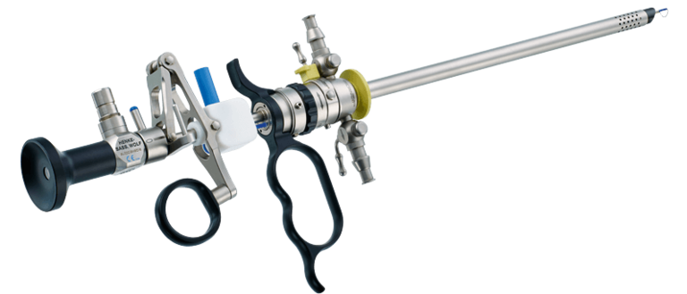 Picture of the endoscope HSW080-23718F by Henke Sass Wolf in the field gynecology of medical endoscopy products.